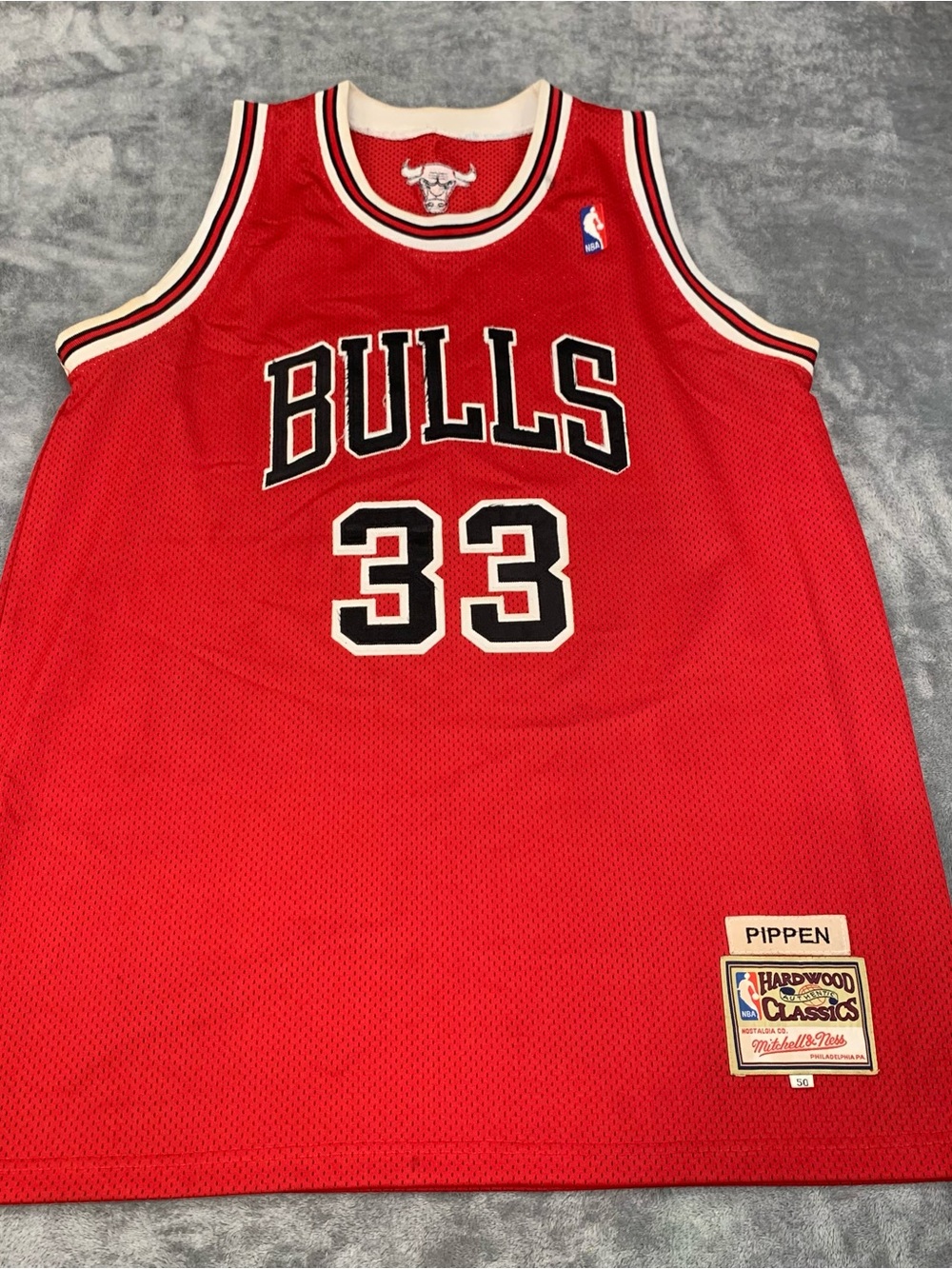 Mitchell & Ness Red Chicago Bulls pippen #33 Hardwood Classics Jersey XL